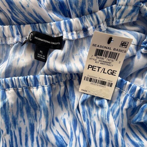 I.N.C. International Concepts Petite White & Blue Tiered Belted Dress NWT - Picture 9 of 10